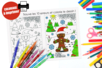 dibujo para colorear juego 7 errores navidad niños gratis imprimir - Actividades manuales de tarjetas: nuestras ideas creativas para los niños – 10doigts.fr