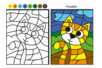 Coloring by Numbers: Choose Your Theme - 6 - Coloring Shapes and Drawings - 10doigts.com - Coloring Shapes and Drawings – 10doigts.fr