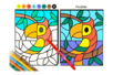 Coloring by Numbers: Choose Your Theme - 1 - Coloring Shapes and Drawings - 10doigts.com - Coloring Shapes and Drawings – 10doigts.fr