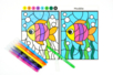 Coloring by Numbers: Choose Your Theme - 3 - Coloring Shapes and Drawings - 10doigts.com - Coloring Shapes and Drawings – 10doigts.fr