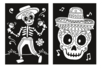 Coloriages de terciopelo esqueletos - Kits creativos de Halloween – 10doigts.fr