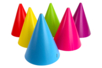 Colored Cardboard Cones, Bright Colors - 6 Pieces - 1 - DIY Costumes - 10doigts.com - DIY Costumes – 10doigts.fr