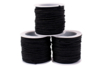 Cordon polyester queue de rat noir Ø 1,7 mm, 18 m - 3 bobines - Cuerda de cola de ratón – 10doigts.fr