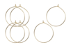 Aros finos de oro - 6 unidads - Pendientes – 10doigts.fr