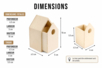 dimensions boite maison - Wooden Boxes – 10doigts.fr