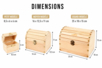 dimensions coffres en bois - Wooden Boxes – 10doigts.fr