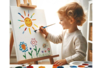 niño que pinta sobre lienzo - Pintura acrílica satinada, brillante – 10doigts.fr