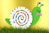 Caracol divertido con abalorios y plato de cartón - Vajilla desechable y reutilizable – 10doigts.fr