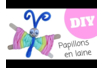 Fabricar mariposas con palos de madera y lana - Actividades manuales animales: nuestras ideas creativas para los niños – 10doigts.fr