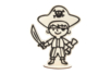Figuritas de madera con relieve - piratas - Kits de modelado – 10doigts.fr