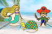 Figuras de madera con relieve - Tema mar océano - Kits de modelado – 10doigts.fr