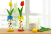 Jarrón y tulipán - Flores y hojas decorativas – 10doigts.fr