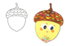 Giant Autumn Shapes to Decorate - 6 Shapes - 4 - Paper Supports - 10doigts.com - Paper Supports – 10doigts.fr