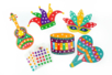 Formas de Carnaval + gomets – Pack de 5 formas - Kits creativos Carnaval - Actividades manuales y de bricolaje para Carnaval – 10doigts.fr