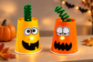 Calabaza luminosa con un vaso de cartón - Decoraciones de mesa – 10doigts.fr