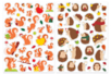 Squirrel and Hedgehog Stickers (2 Sheets) - 1 - Season Stickers - 10doigts.com - Season Stickers – 10doigts.fr
