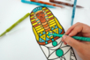 Large Coloring Sarcophagi - 6 Pieces - 2 - Coloring Shapes and Drawings - 10doigts.com - Coloring Shapes and Drawings – 10doigts.fr