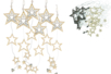 Guirnalda colgante estrellas y corazones de madera y espejo 34 cm - Guirnaldas y colgantes de Navidad – 10doigts.fr
