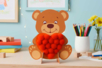 Set of 4 Cardboard Bears with Pom-Poms - 2 - Creative Kits for Mother's Day - 10doigts.com - Creative Kits for Mother's Day – 10doigts.fr