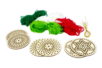 Kit de 6 suspensiones redondas de madera para tejer - Bolas de Navidad DIY – 10doigts.fr