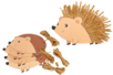 Kit erizos rafia - 1 kit (4 unidads) - Kits creativos Otoño – 10doigts.fr