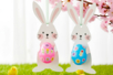Rabbit egg hanging kit - 1 kit (4 pieces) - Easter Craft Kits – 10doigts.fr