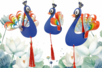 Hanging Peacock Kits - 6 Decorations - 1 - Ready-to-use Kits - 10doigts.com - Ready-to-use Kits – 10doigts.fr