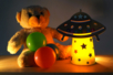 luz nocturna platillo volador niños - Actividades manuales luces – 10doigts.fr