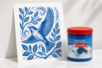blue linocut - Linocut Painting – 10doigts.fr