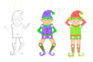 Articulated Elf Suspension Kit - 6 Pieces - 4 - Christmas Creative Kits for Children - 10doigts.com - Christmas Creative Kits for Children – 10doigts.fr