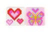 Imán arte pixel corazón mariposa - Imanes - Magnets – 10doigts.fr