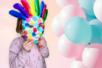 Máscara de carnaval con confeti y plumas - Pinceles brochas – 10doigts.fr