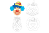 Máscaras de circo en cartón fuerte para colorear - Máscaras carnaval – 10doigts.fr