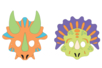 Máscaras dinosaurios - Máscaras para colorear – 10doigts.fr