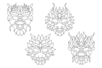 Coloring Masks Dragons - 4 Designs - 4 - Creative Masks for Kids - 10doigts.com - Creative Masks for Kids – 10doigts.fr