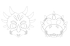 máscaras niños dinosaurios - Máscaras para colorear – 10doigts.fr