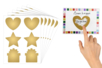 Golden Scratch Stickers - 36 pcs - 1 - Scratch Stickers - 10doigts.com - Scratch Stickers – 10doigts.fr