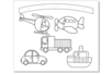 Dinosaur & Transport Theme Mobiles - 4 Mobiles - 5 - Coloring Supports - 10doigts.com - Coloring Supports – 10doigts.fr