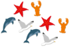 Decorated Wooden "Sea" Motifs - 8 Pieces - 1 - Painted Wooden Decor - 10doigts.com - Painted Wooden Decor – 10doigts.fr