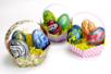 marbled eggs easter basket kids decor - DIY Easter Crafts – 10doigts.fr