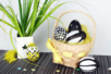 cesta de huevos de pascua de mimbre - Cestas de madera – 10doigts.fr