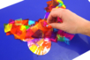 peinture papion crépon printemps - Actividades manuales Primavera – 10doigts.fr