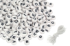 Black Alphabet Round Beads - 300 Beads - 2 - Message Jewelry - 10doigts.com - Message Jewelry – 10doigts.fr
