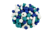 Wooden Beads in Shades of Blue - 70 Beads - 1 - Wood Beads - 10doigts.com - Wood Beads – 10doigts.fr