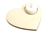 Heart Candle Holders + Candles - 6 Pieces - 2 - Wood Candle Holders - 10doigts.com - Wood Candle Holders – 10doigts.fr