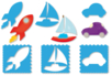 Pochoirs 10 DOIGTS 3 en 1 : VEHICULES - Transport and Profession Stencils – 10doigts.fr