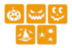 Halloween Stencils - 5 Pieces - 1 - Party Stencils - 10doigts.com - Party Stencils – 10doigts.fr