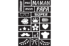 Removable Adhesive Stencils - 19 Detachable Designs - 7 - Adhesive Stencils - 10doigts.com - Adhesive Stencils – 10doigts.fr