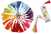 Long Pom-Poms 8 Colors - 24 Pieces - 1 - Craft Pom Poms - 10doigts.com - Craft Pom Poms – 10doigts.fr