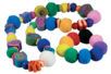 Pom Pom Beads, Bright Colors - 48 Pieces - 2 - Craft Pom Poms - 10doigts.com - Craft Pom Poms – 10doigts.fr